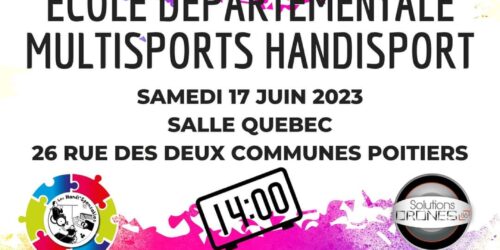 Affiche de l'école départementale multisports handisport du 17 juin 2023