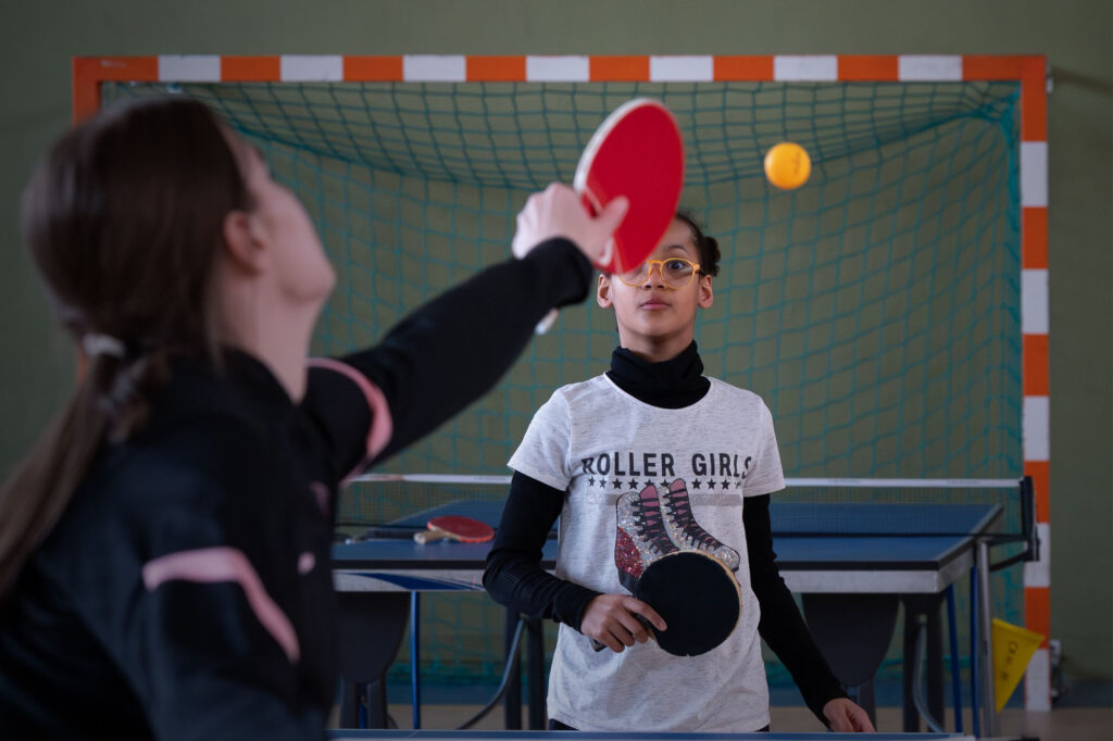 Tennis de table - Regard rivé sur l'action de son adversaire